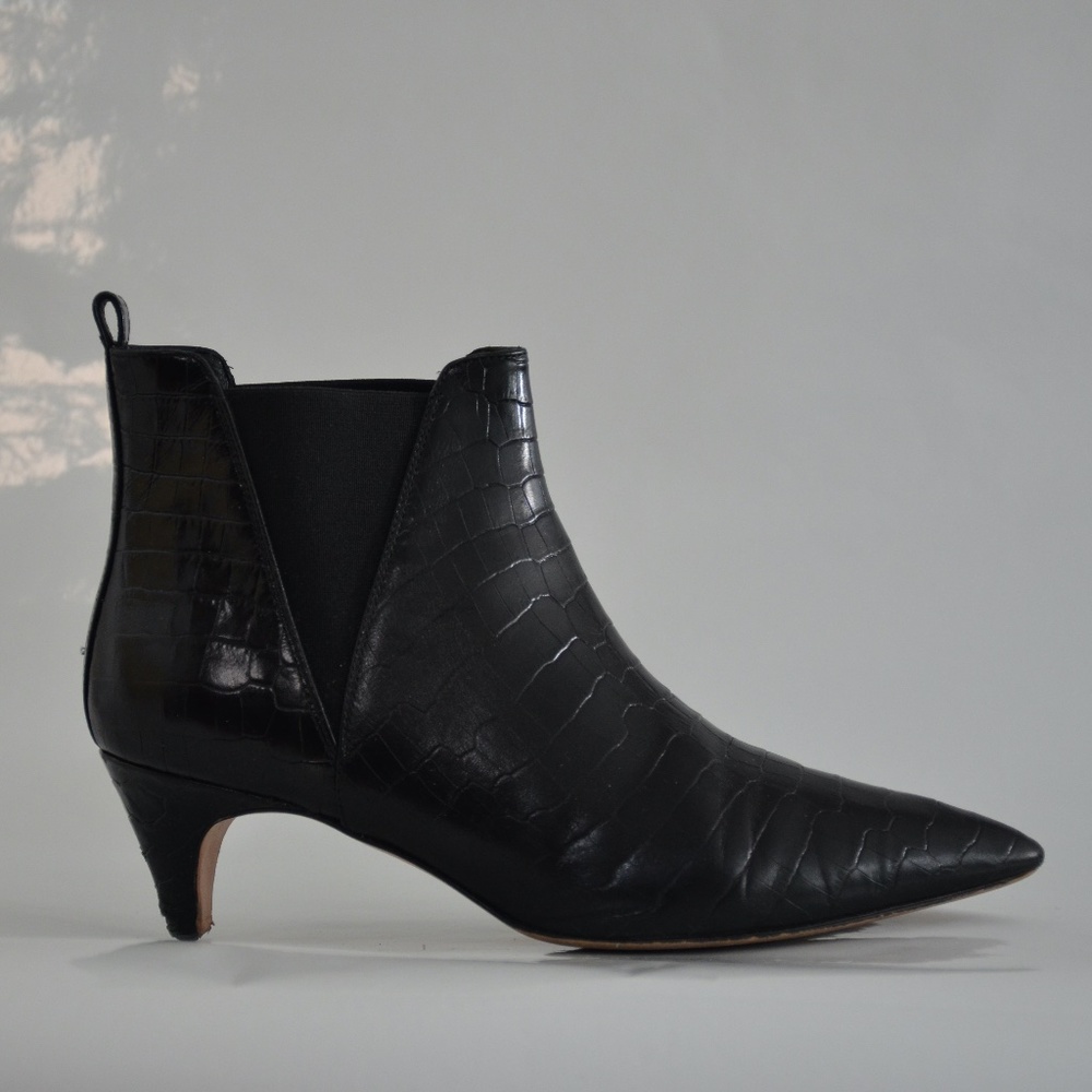 J.Crew Embossed Kitten Heel Ankle Bootie